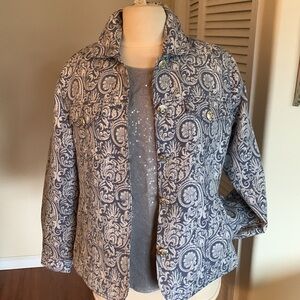Lovely Draper’s&Damons blue with silver threads and silver buttons blazer